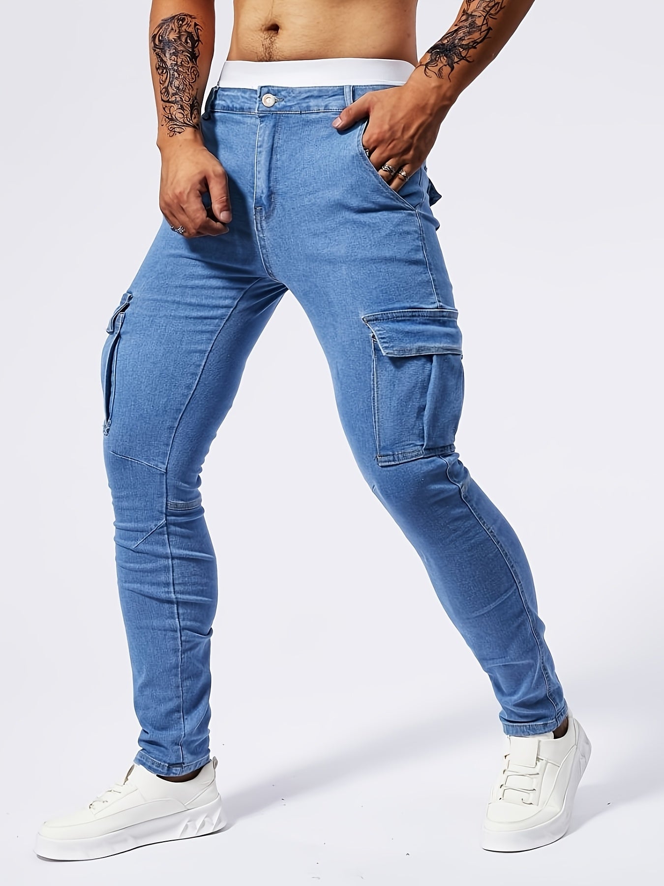 Rhevos® | Slim Fit Cargo Jeans