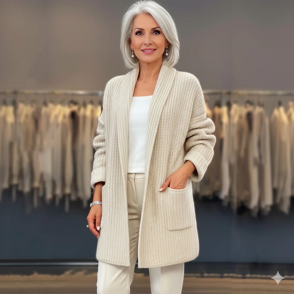 Winnie | Gebreide vest met zakken