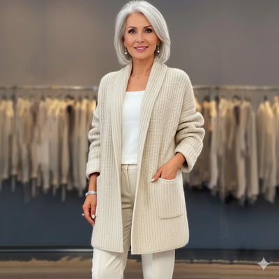 Winnie | Gebreide vest met zakken